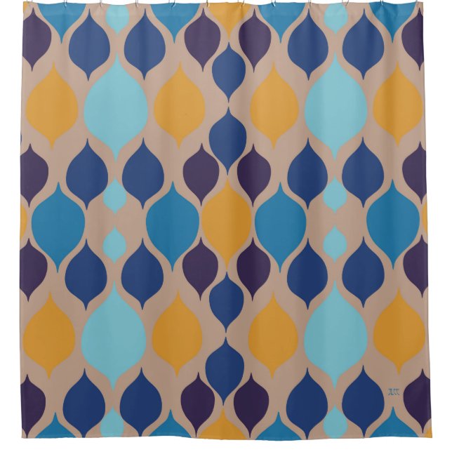 Mid Century 1960s Geometric Beige   (Front)
