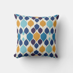 Mid Century 1960s Geometric Colourful Throw Pillow