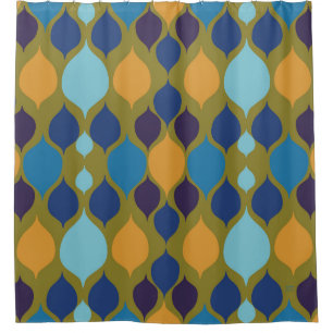 Mid Century 1960s Geometric Green