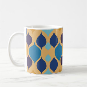 Mid Century 1960s Geometric Yellow   Coffee Mug