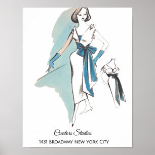 Mid-Century 1960's Ladies Fashion Poster