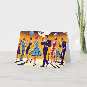 Mid Century 60s Space Age Cocktail Party Card