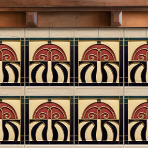 Mid-Century Abstract Arts And Crafts Movement Tile