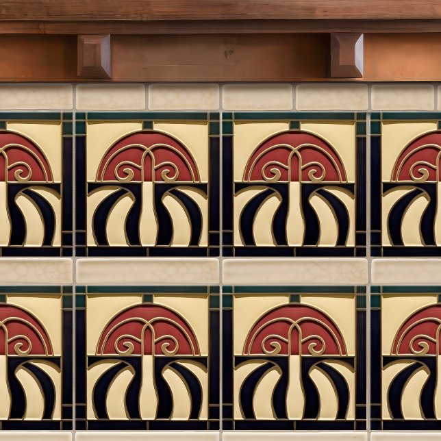 Mid-Century Abstract Arts And Crafts Movement Tile (Creator Uploaded)