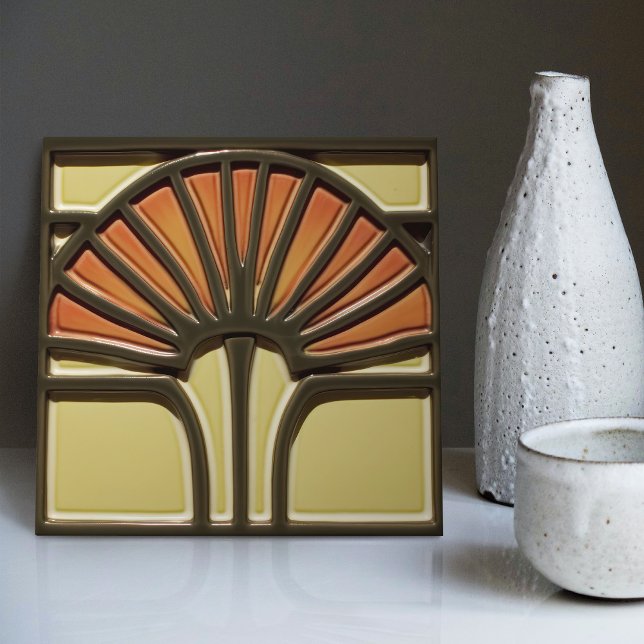 Mid-Century Abstract Arts And Crafts Movement Tile (Creator Uploaded)