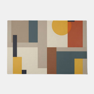 Mid Century Abstract Geometric Harmony Doormat