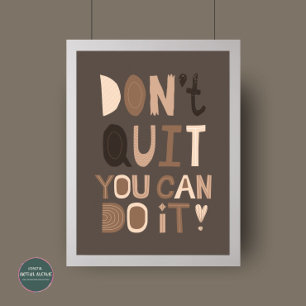 Mid Century Abstract Geometric Motivational Poster