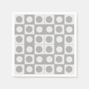 Mid Century Abstract Geometric Pattern Birthday Napkin