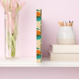 Mid Century Abstract Geometric Retro Art Design Guest Book