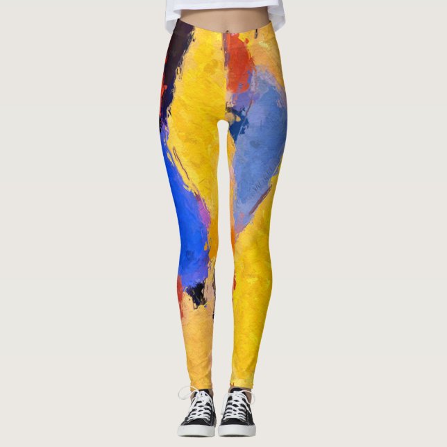 Mid Century Abstract Leggings (Front)