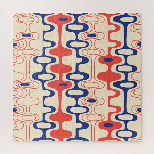 Mid-century abstract: modern seamless design. jigsaw puzzle (Vertical)