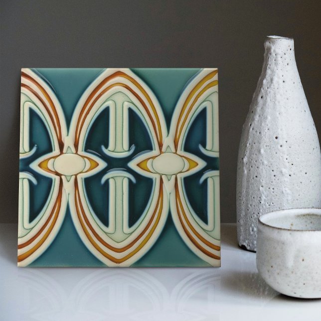 Mid-Century Abstract Symmetry Arts Crafts Movement Tile (Creator Uploaded)