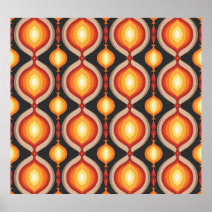 Mid-century art: abstract geometric background. poster
