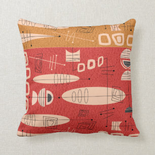 Mid-Century Atomic 4 Colour Pillow