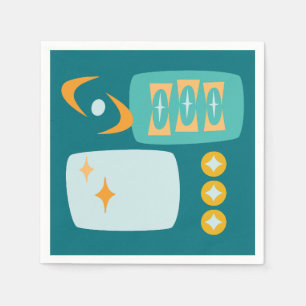 Mid Century Atomic Abstract Napkin
