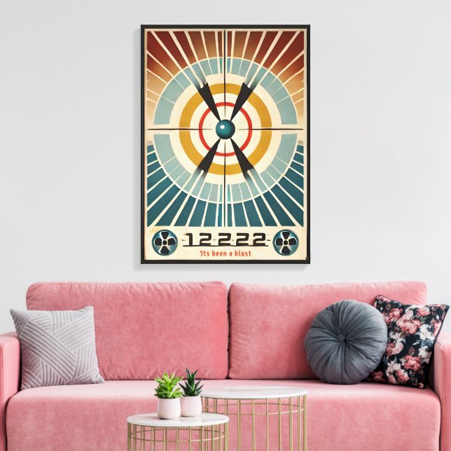 Mid Century Atomic Age Art Its Been A Blast Canvas Print (Insitu(LivingRoom))