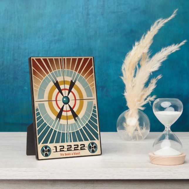 Mid Century Atomic Age Art Its Been A Blast Plaque (Side)