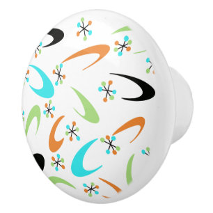 Mid-Century Atomic Ceramic Knob