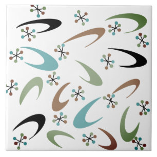 Mid-Century Atomic Ceramic Tile