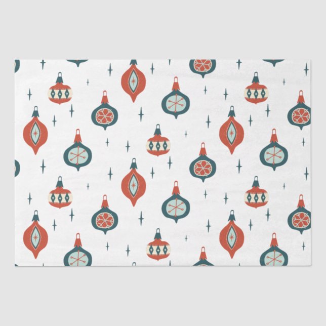 Mid-Century Atomic Christmas Tissue Paper (Front)
