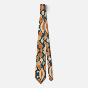 Mid Century Atomic Drops Ochre  Modern Retro  Tie