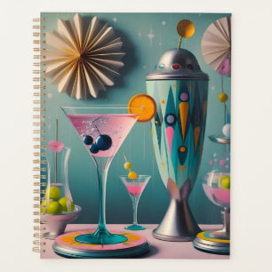 Mid Century Atomic Futuristic Cocktail Time Planner
