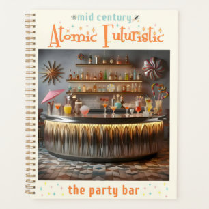 Mid Century Atomic Futuristic Party Bar Planner