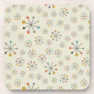 Mid-Century Atomic Inspired Pattern Coaster