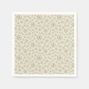 Mid-Century Atomic Inspired Pattern Napkin