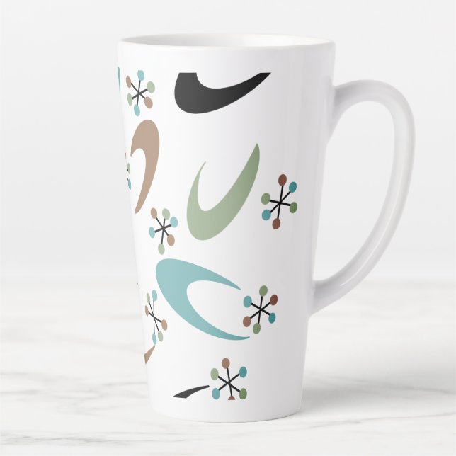 Mid-Century Atomic Latte Mug (Right)
