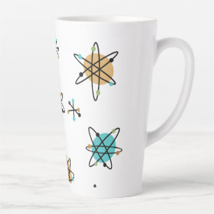 Mid-Century Atomic Latte Mug Cup