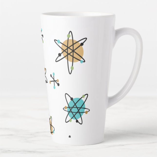 Mid-Century Atomic Latte Mug Cup (Right)