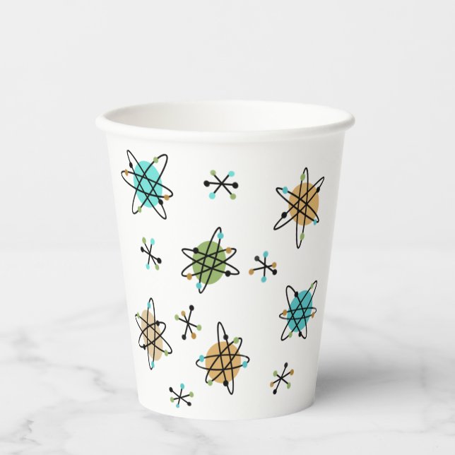 Mid-Century Atomic Paper Cups (Front)