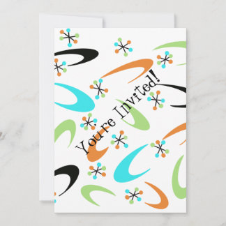 Mid-Century Atomic Party Invitation