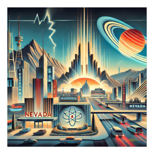 Mid Century Atomic Space Age Nevada Art Photo Print
