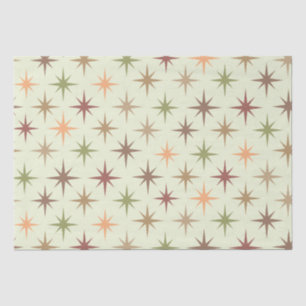 Mid Century Atomic Starbursts in Neutral tones  Tissue Paper