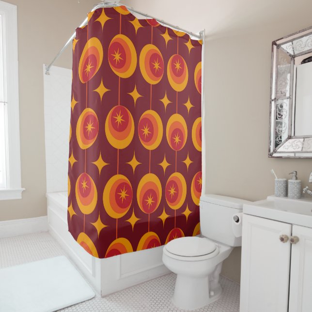 Mid Century Atomic Starbursts on Retro Circles (In Situ)