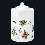Mid-Century Atomic Teapot<br><div class="desc">This Mid-Century Mod Atomic design will go great with any item!</div>