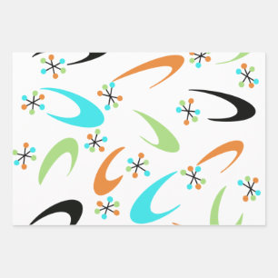 Mid-Century Atomic Wrapping Paper