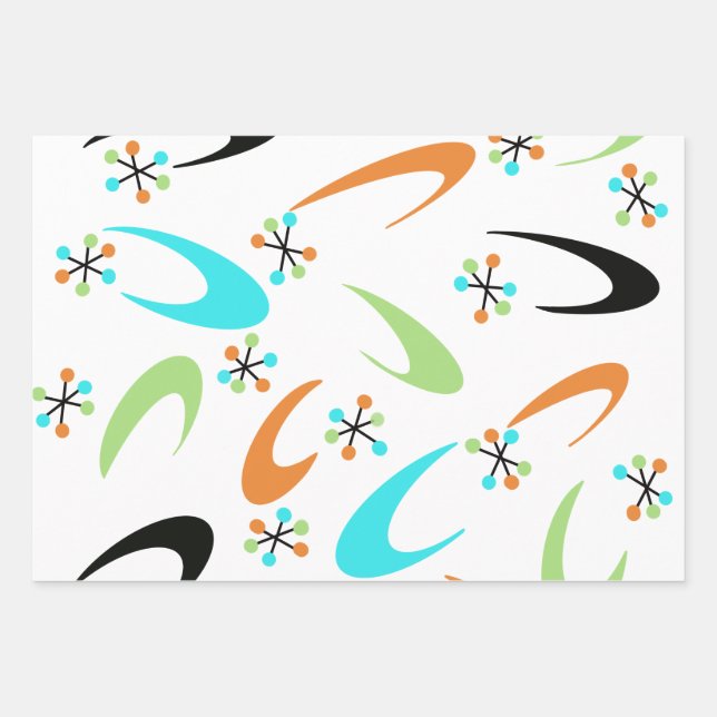 Mid-Century Atomic Wrapping Paper (Front)