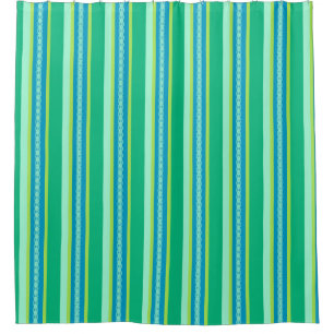 Mid-Century Awning Stripes, Jade Green