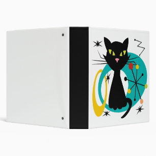 Mid Century black cat Binder