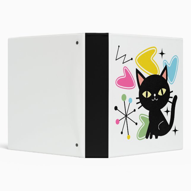 Mid Century black cat Binder (Background)