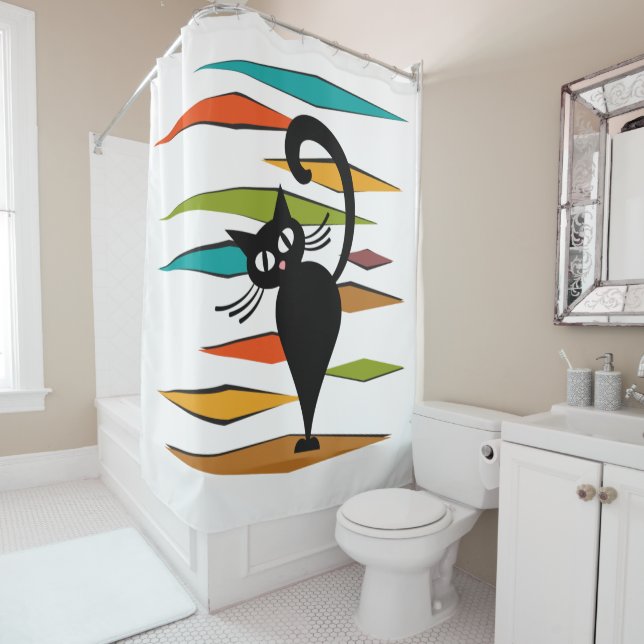 Mid Century black cat design (In Situ)