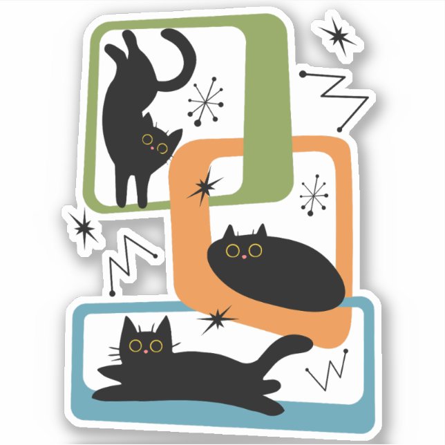 Mid Century black cats (Front)