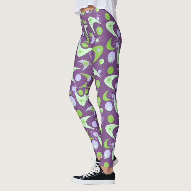 Mid-Century Boomerangs Leggings (Left)