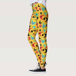 Mid-Century Boomerangs Leggings