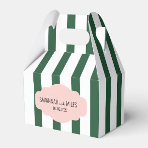 Mid Century Cabana Stripes Beach Wedding Favor Box