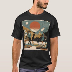 Mid Century California Vibes Martini Dance Party T-Shirt