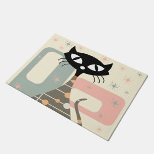 Mid Century Cat Mid-Century Modern Doormat